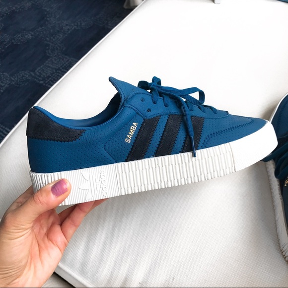 adidas Shoes - 🆕 ADIDAS SAMBAROSE DARK BLUE BLACK WHITE SNEAKERS